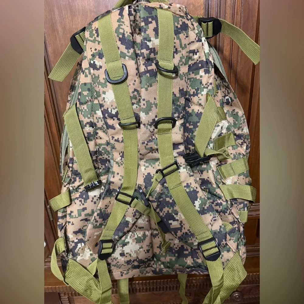 Tactical Digital Camo Backpack - Olive Webbing